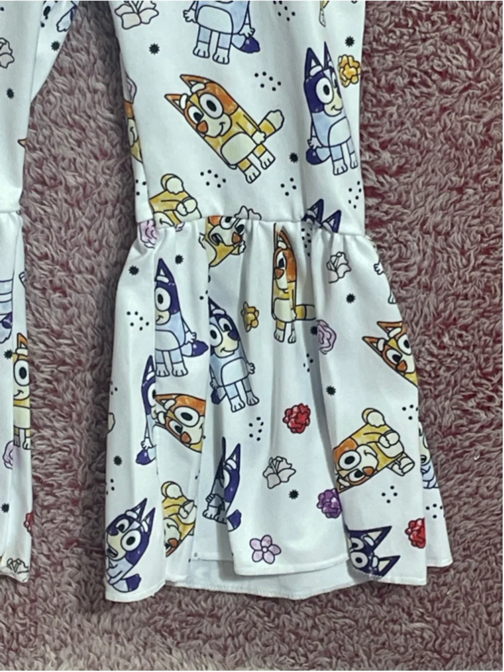 Girls Little Britches Matching Set 12-18 Months White Blue Bluey Print